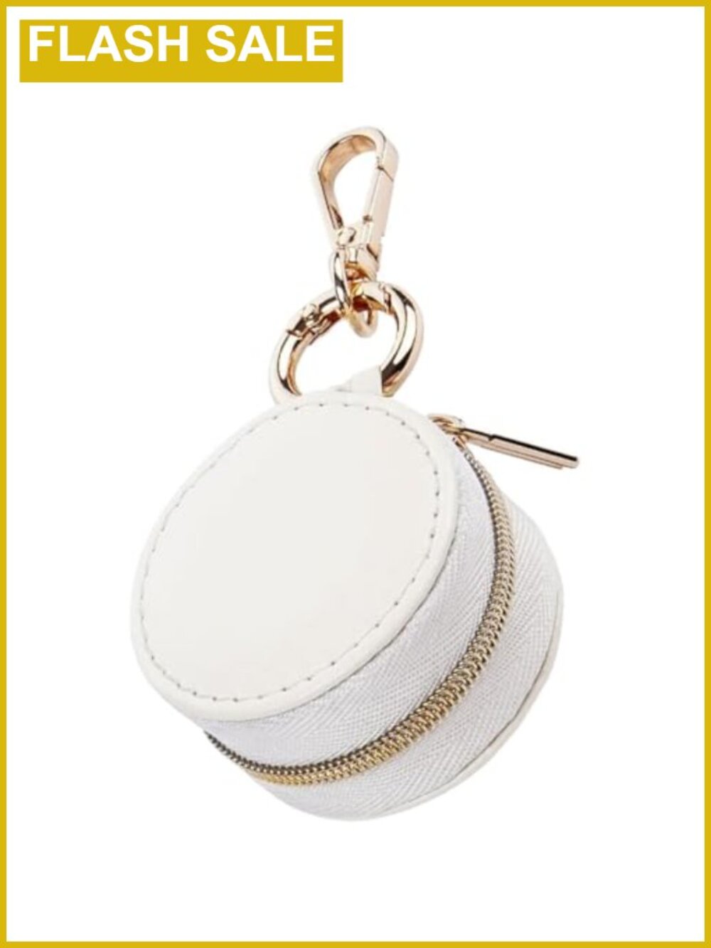 Portable Travel Jewelry Box Case Organizer - Leather Ring Holder Keychain